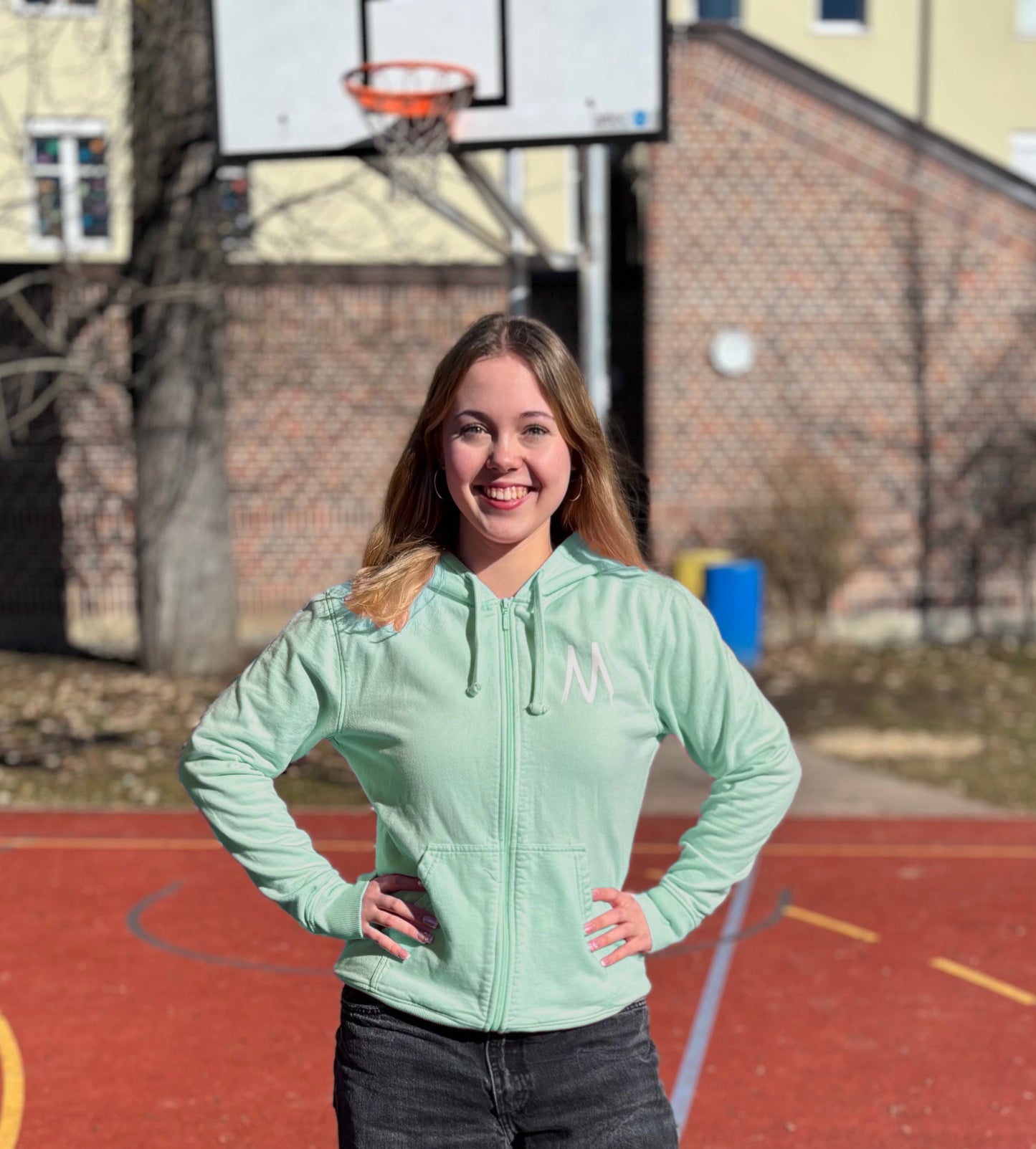 Zipper mit Ärmelprint "DIE ENGLISCHEN" - Damen