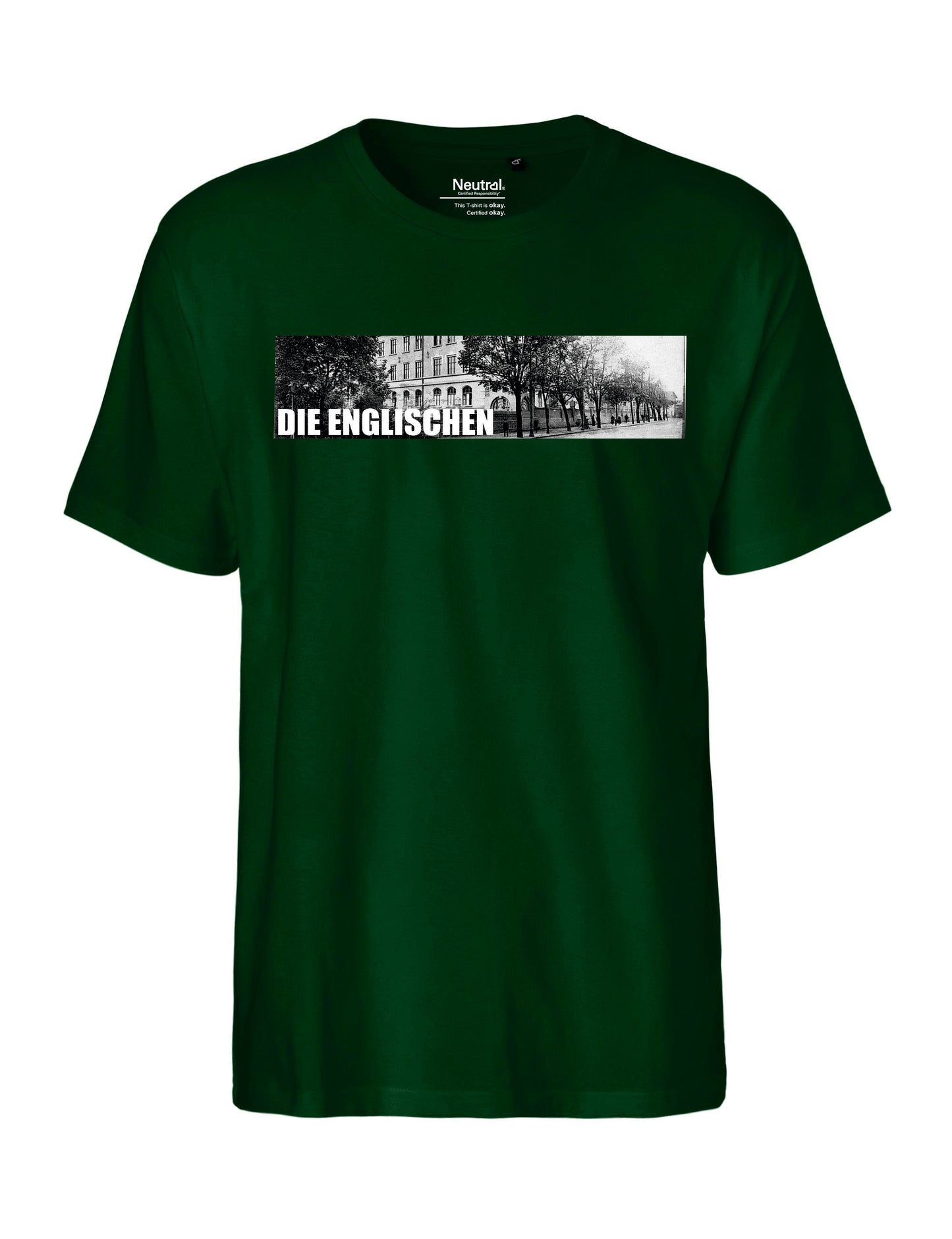 Shirt mit Brustprint "Schulgebäude" - Herren