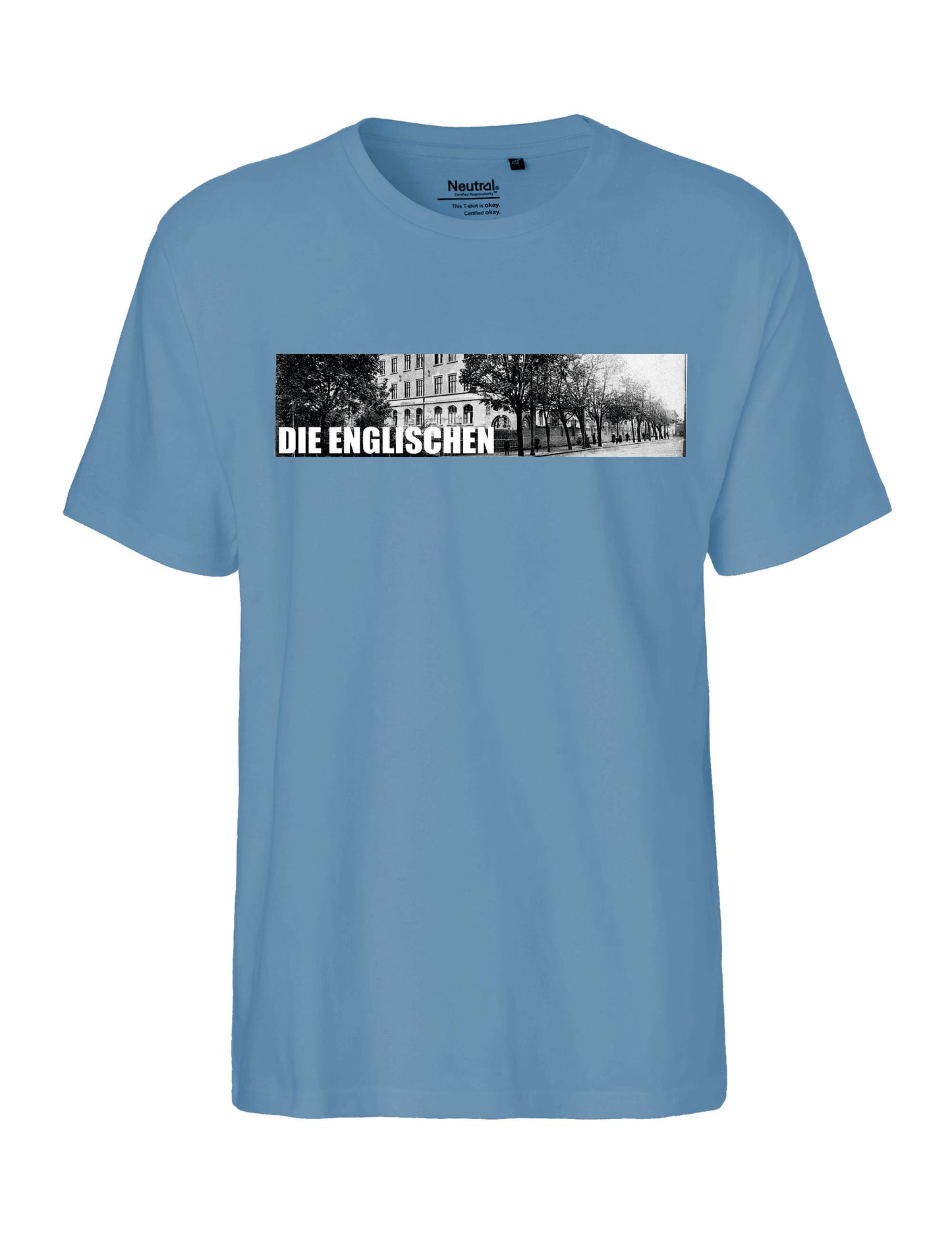 Shirt mit Brustprint "Schulgebäude" - Herren