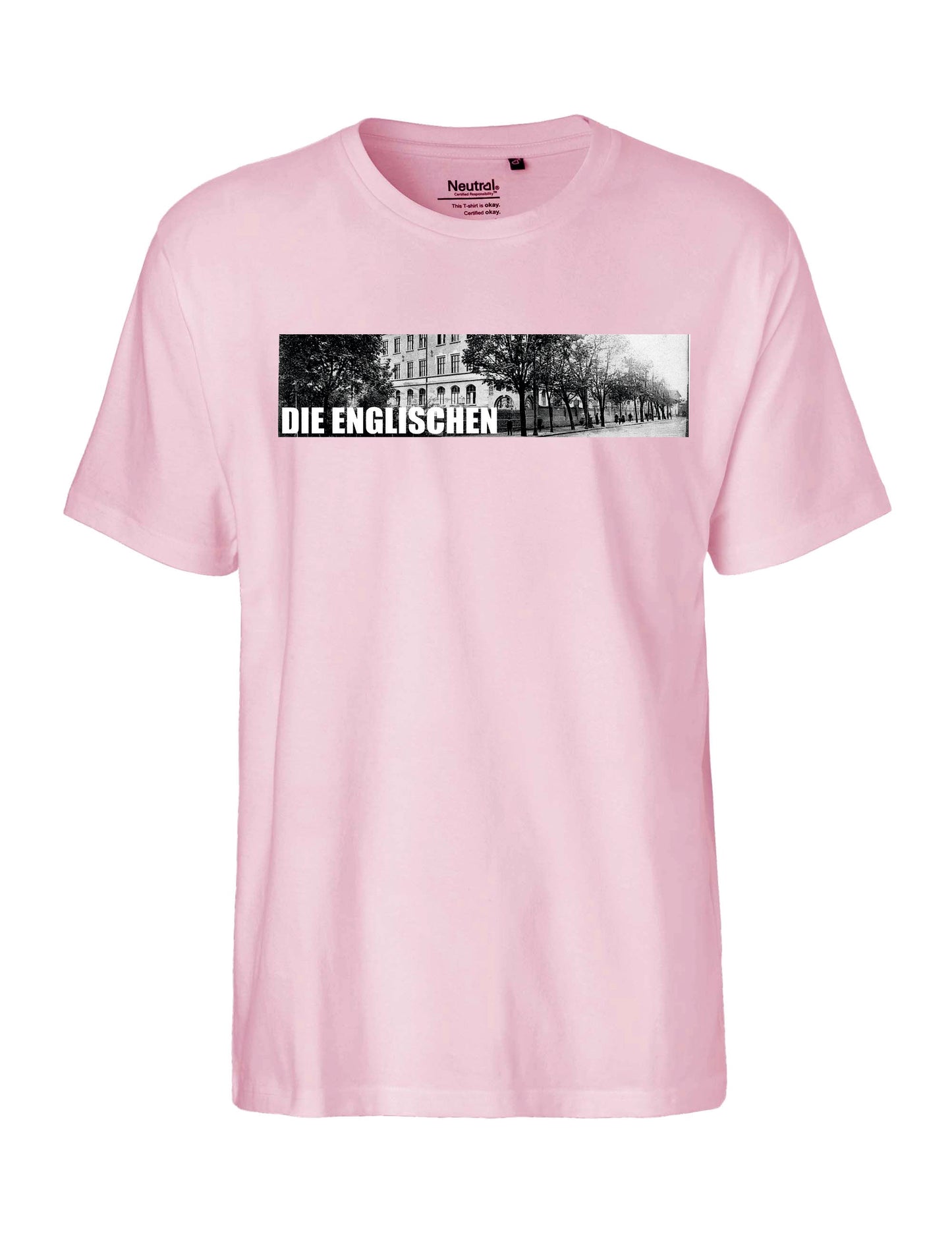 Shirt mit Brustprint "Schulgebäude" - Herren