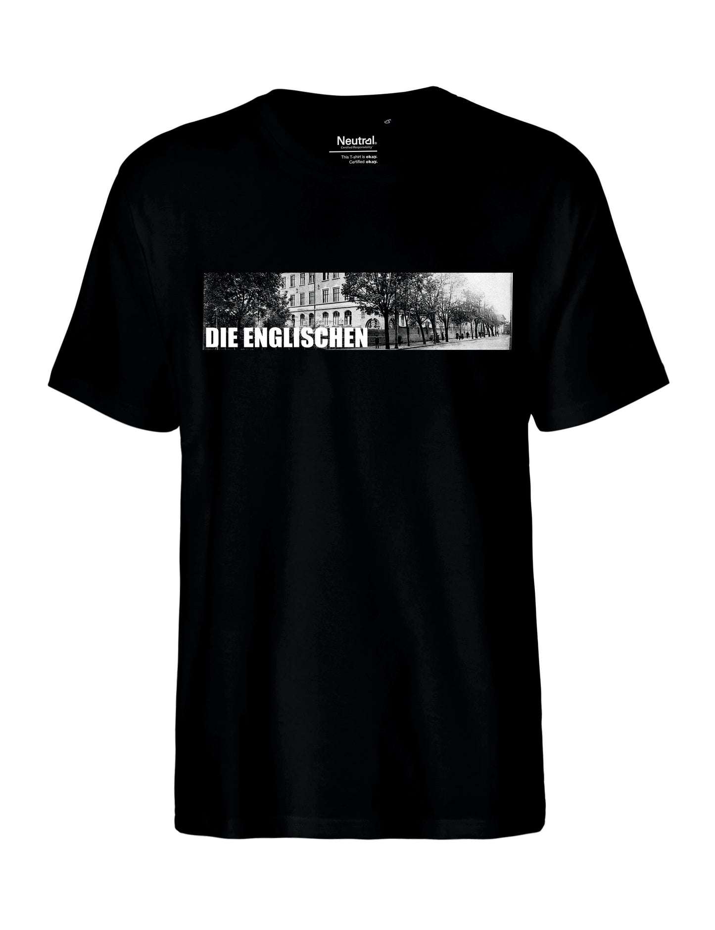 Shirt mit Brustprint "Schulgebäude" - Herren