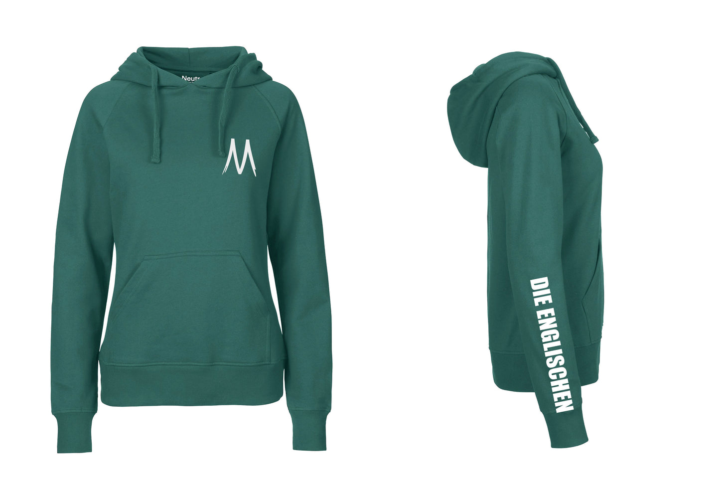 Hoodie mit Ärmelprint "DIE ENGLISCHEN" - Damen