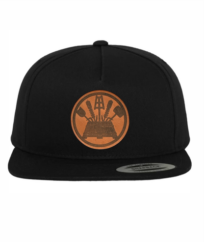 Brauer-Cap mit geradem Schirm und Lederpatch