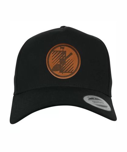 Fliesenleger-Cap mit gebogenem Schirm und Lederpatch