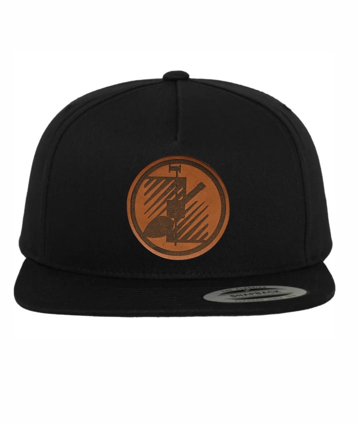 Fliesenleger-Cap mit geradem Schirm und Lederpatch