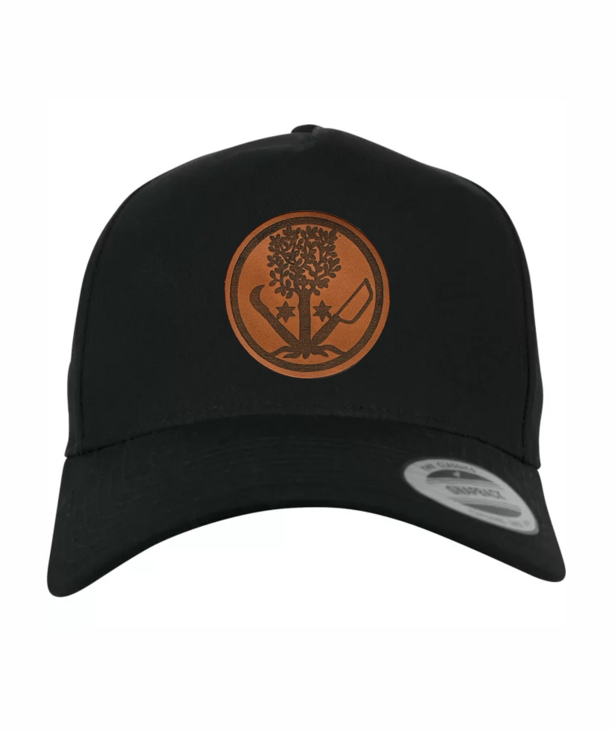 Gala-Bauer-Cap mit gebogenem Schirm und Lederpatch
