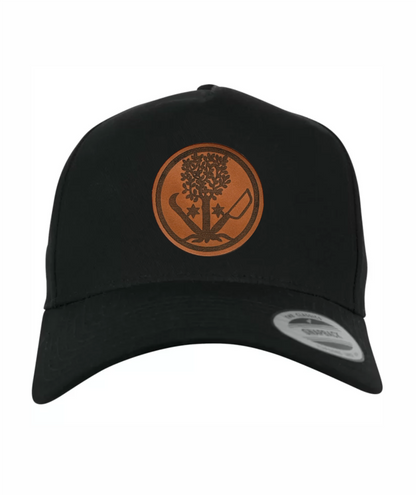 Gala-Bauer-Cap mit gebogenem Schirm und Lederpatch
