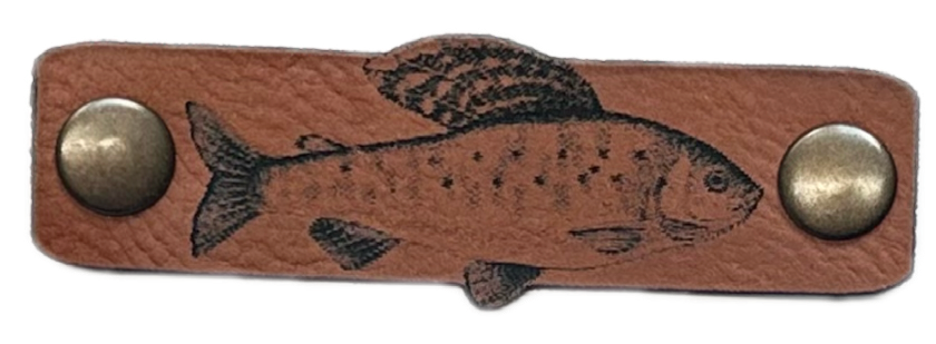 Holy Fish Wechselpatch Äsche aus braunem Kunstleder