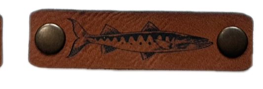 Holy Fish Wechselpatch Barracuda aus braunem Kunstleder