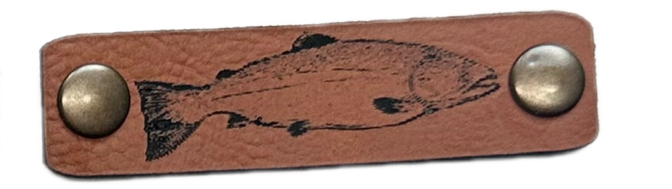 Holy Fish Wechselpatch Forelle aus braunem Kunstleder