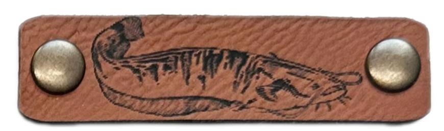 Holy Fish Wechselpatch Grundel aus braunem Kunstleder