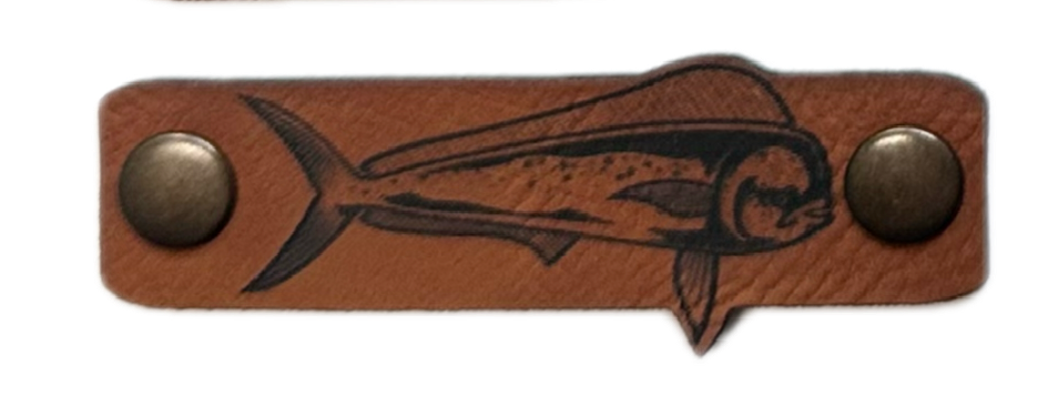 Holy Fish Wechselpatch Mahi Mahi aus braunem Kunstleder