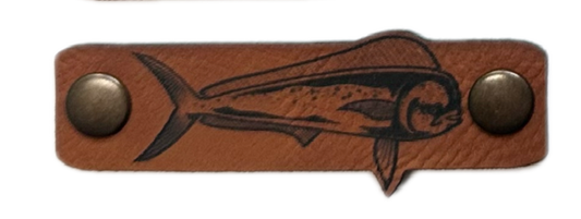 Holy Fish Wechselpatch Mahi Mahi aus braunem Kunstleder