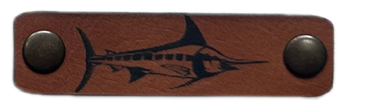Holy Fish Wechselpatch Marlin aus braunem Kunstleder