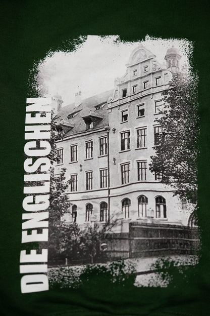 Hoodie mit Rückenprint "Schulgebäude" - Herren