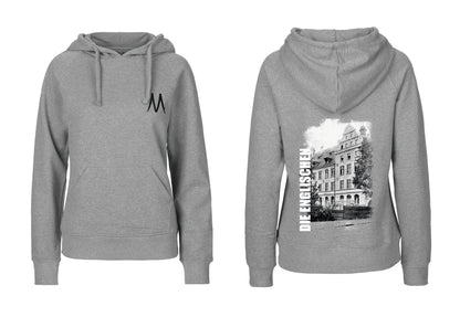 Hoodie mit Rückenprint "Schulgebäude" - Damen