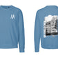 Sweatshirt mit Rückenprint "Schulgebäude" - Unisex