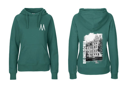 Hoodie mit Rückenprint "Schulgebäude" - Damen